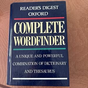 1996 Readers Digest Oxford - Complete Wordfinder Dictionary Thesaurus Crossword